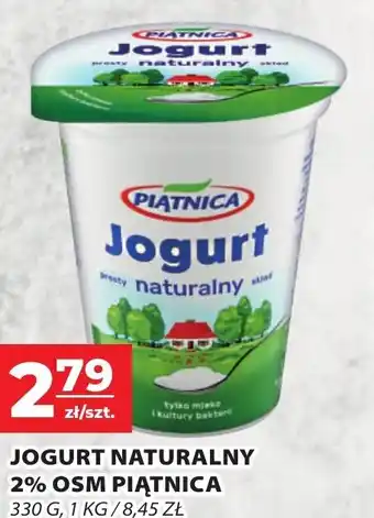 Top Market OSM PIĄTNICA JOGURT NATURALNY 2% 330 G oferta