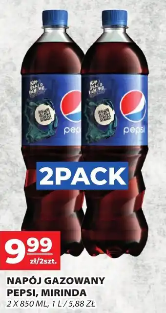 Top Market NAPÓJ GAZOWANY PEPSI, MIRINDA 2x850ml oferta