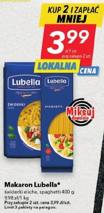 Lewiatan Makaron Lubella 400 g oferta