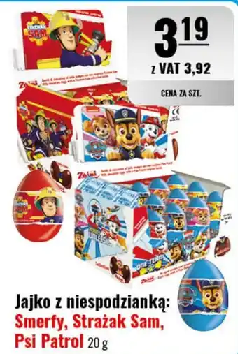 Eurocash Jajko z niespodzianką: Smerfy, Strażak Sam, Psi Patrol 20 g oferta