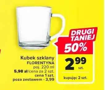 Carrefour Kubek szklany 220 ml oferta