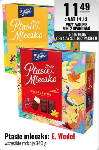 Eurocash Ptasie mleczko: E. Wedel 340 g oferta