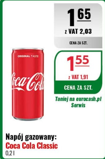 Eurocash Napój gazowany: Coca Cola Classic 0,2l oferta