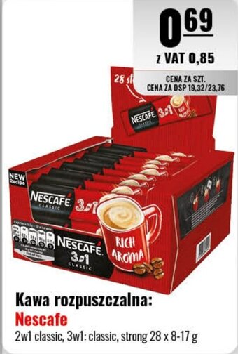 Kawa rozpuszczalna: Nescafe 28 x 8-17 g