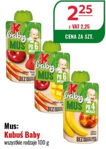 Eurocash Mus: Kubuś Baby 100 g oferta