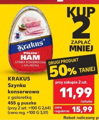 Kaufland KRAKUS Szynka konserwowa z galaretką 455g oferta
