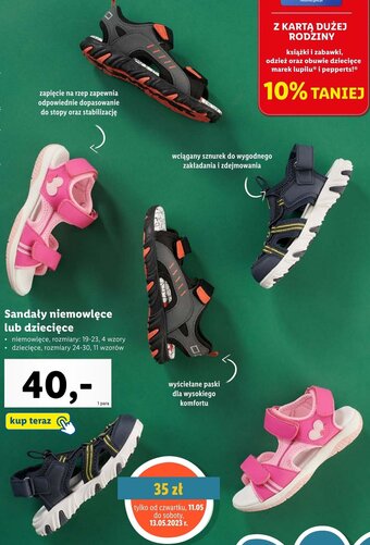 Lidl Sandały niemowlęce lub dziecięce oferta