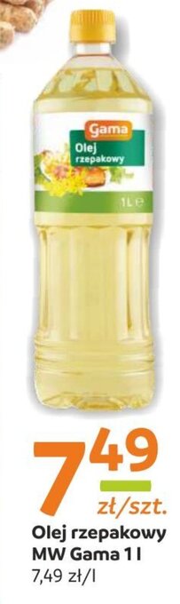 Gama Olej rzepakowy MW Gama 1l oferta