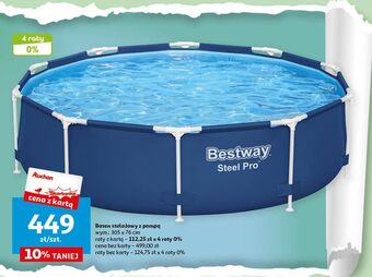 Auchan Basen frame na stelażu 305 x 76 cm bestway oferta
