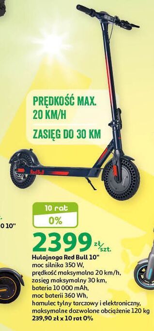 Auchan Hulajnoga red bull 10 oferta