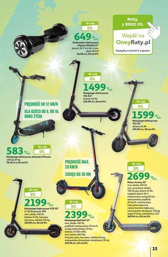 Auchan Hulajnoga elektryczna x20 10 oferta