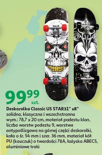 Auchan Deskorolka classic us star 31 x 8 oferta
