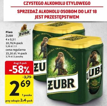 Intermarche Piwo żubr 1768 oferta