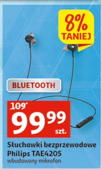 Auchan Słuchawki bezprzewodowe tae4205 philips oferta