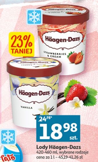 Auchan Lody strawberries & cream haagen-dazs oferta