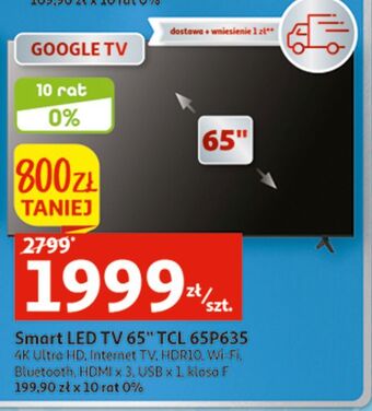 Auchan Telewizor 65 led 65p635 tcl oferta
