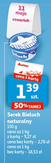 Auchan Serek naturalny bieluch oferta