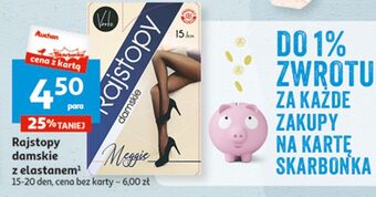 Auchan Rajstopy damskie 15 den oferta