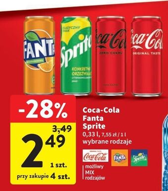 Intermarche Napój pomarańczowy fanta oferta