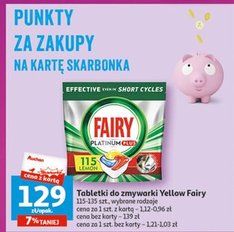 Auchan Tabletki do zmywarki lemon fairy platinum plus oferta