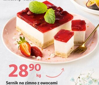Auchan Sernik na zimno z owocami oferta