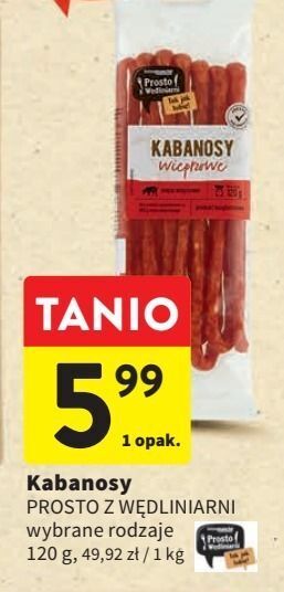 Intermarche Kabanosy wieprzowe intermarche prosto z wędliniarni oferta
