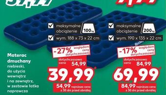 Kaufland Materac welurowy 190 x 135 22 cm oferta
