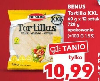 Kaufland BENUS Tortilla XXL 60 g x 12 sztuk 720 g oferta