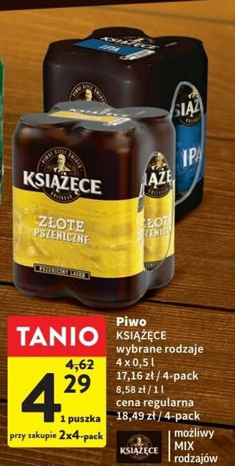 Intermarche Piwo książęce złote pszeniczne oferta