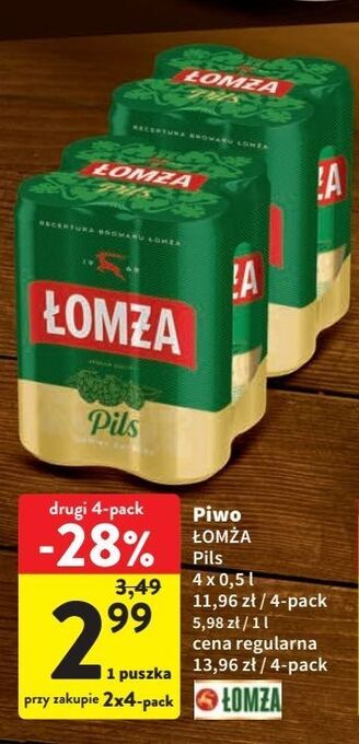 Intermarche Piwo łomża pils oferta