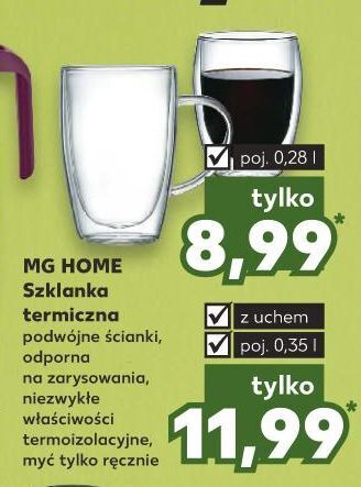 Kaufland Szklanka 280 ml mg home oferta