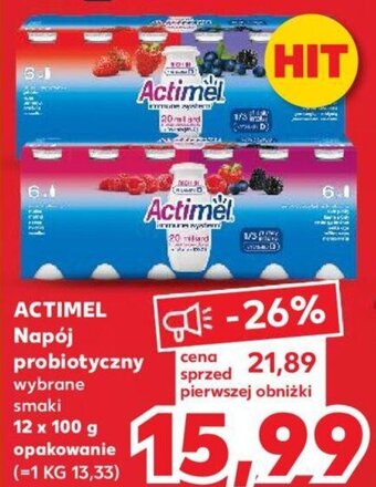 Kaufland ACTIMEL Napój probiotyczny 12 x 100 g oferta