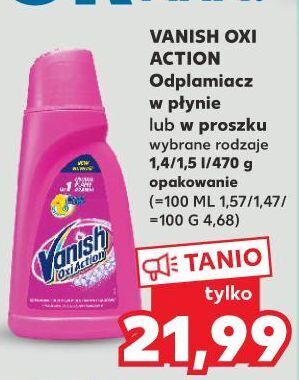 Kaufland Odplamiacz pink vanish oxi action oferta