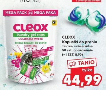 Kaufland Żelowe kapsułki do prania kolor i biel cleox oferta
