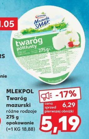 Kaufland Twaróg półtłusty mazurski smak oferta