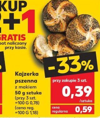 Kaufland Kajzerka pszenna z makiem oferta