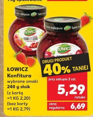 Kaufland Konfitura truskawkowa łowicz oferta