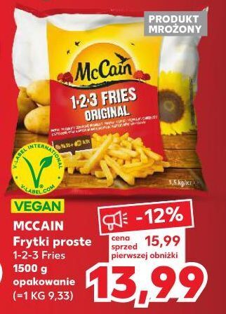 Kaufland Frytki proste mccain 1-2-3 oferta