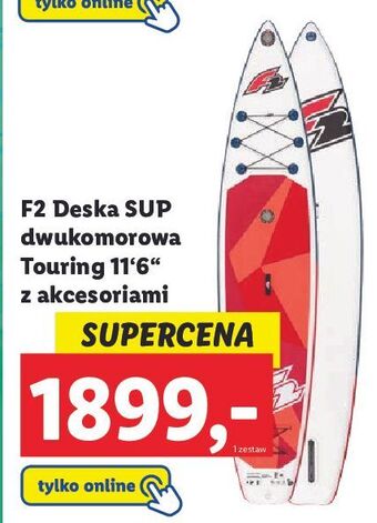 Lidl Deska sup dwukomorowa touring 11'6 z akcesoriami oferta