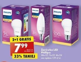 Biedronka Żarówka led e27 100w philips oferta