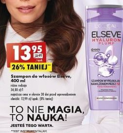 Biedronka Szampon do włosów l'oreal elseve hyaluron plump oferta