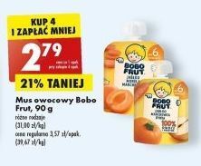 Biedronka Mus jabłko morela marchewka bobo frut oferta