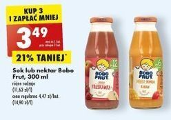 Biedronka Nektar jabłko i truskawka bobo frut oferta