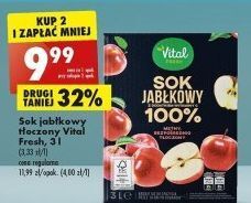 Biedronka Sok jabłkowy vital fresh oferta