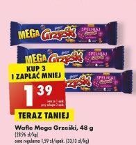 Biedronka Wafelek kakaowy w czekoladzie deserowej grześki mega oferta