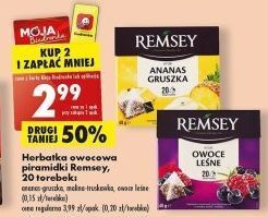 Biedronka Herbata o smaku maliny i truskawki remsey oferta