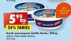 Biedronka Serek mascarpone waniliowy z białą czekoladą sottile gusto oferta