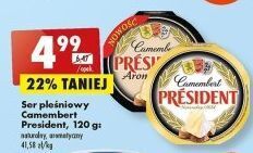 Biedronka Ser camembert naturalny president oferta
