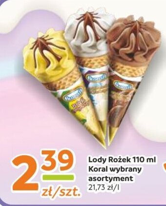 Gama Lody Rożek 110 ml Koral oferta