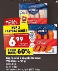 Biedronka Kiełbaski białe z szynki kraina wędlin oferta